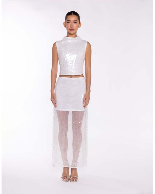 Glamorous Pink Side-Split Midaxi-Skirt