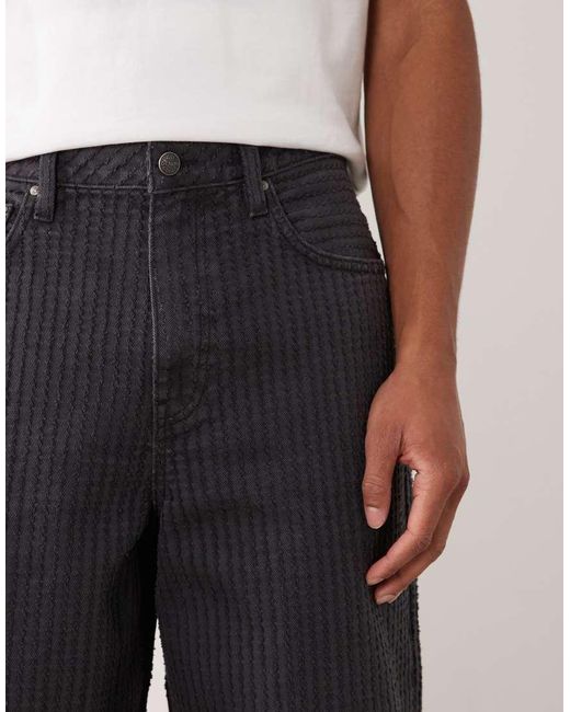 ASOS Natural Loose Textured Jeans for men