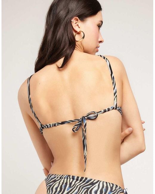 Tezenis Black Safari Luxe Padded Push-Up Bikini Top