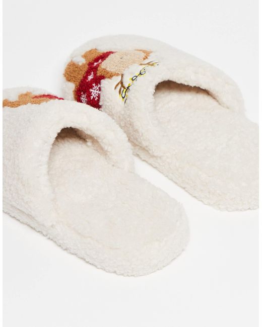 ASOS Metallic Zizi Embroidered Cavapoo Slipper
