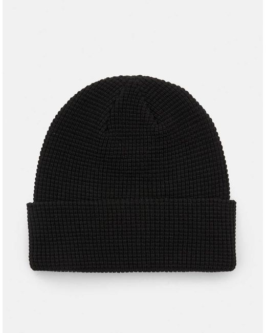 Pull&Bear Blue Waffle-Knit Beanie for men