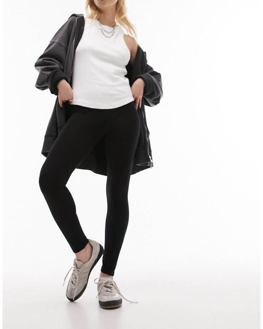 Topshop Unique Black High Waisted legging