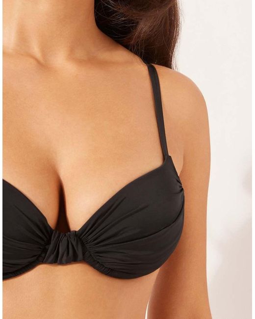 Calzedonia Black Padded Push-Up Bikini Top Indonesia