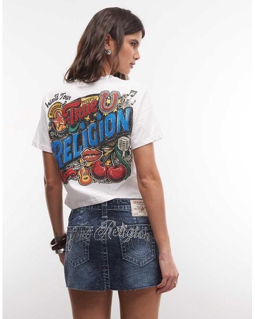 True Religion Blue Crystal Soulful Back Graphic Baby T-shirt