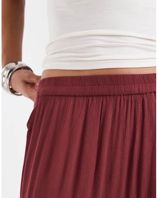 ONLY Red Tie Maxi Skirt