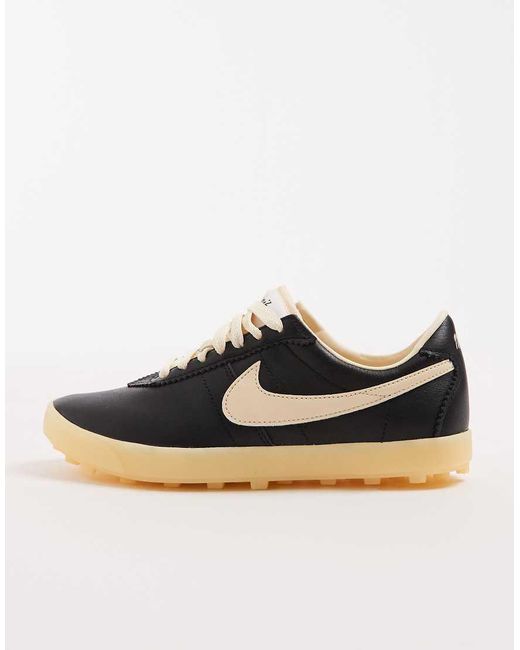 Nike Black Astrograbber Leather Trainers