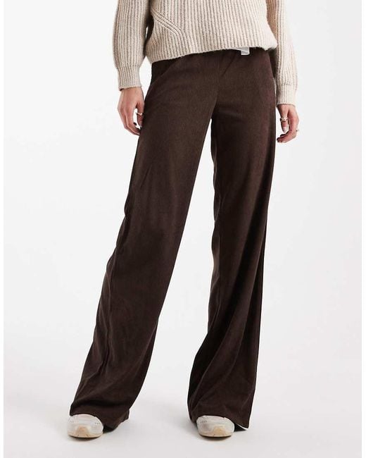 ONLY Broek Van Corduroy Zonder Sluiting Met Wijde Pijpen in het White