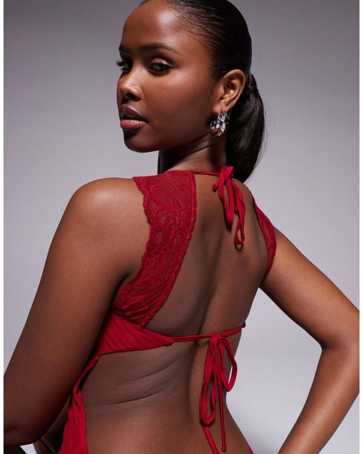 tiger mist red backless dress ZITA DRESS
