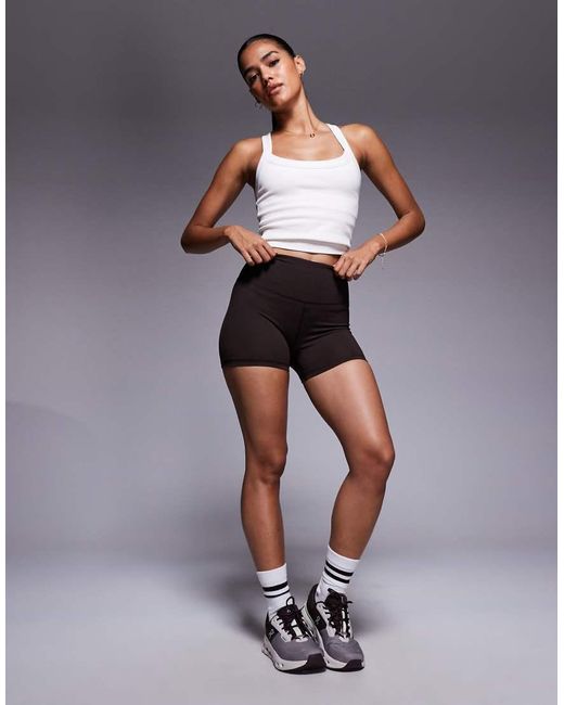 4505 Gray Icon Soft Touch High Waist 3 Inch Booty Short Inchocolate