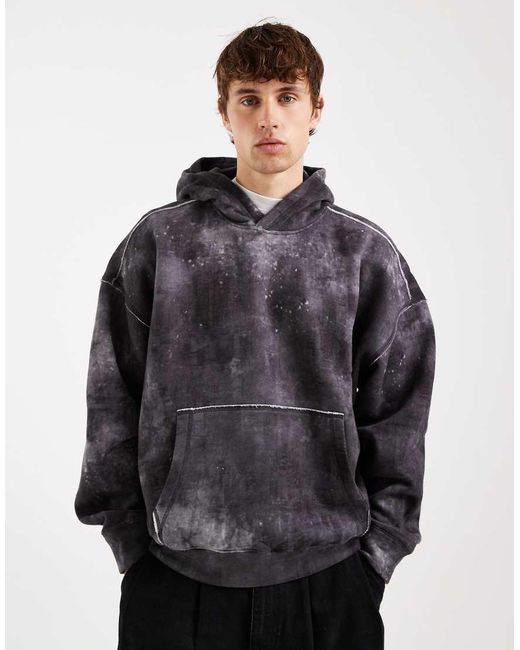 Hollister Gray Baggy Cinch Hoodie for men