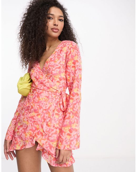 lavish pink ruffle dress
