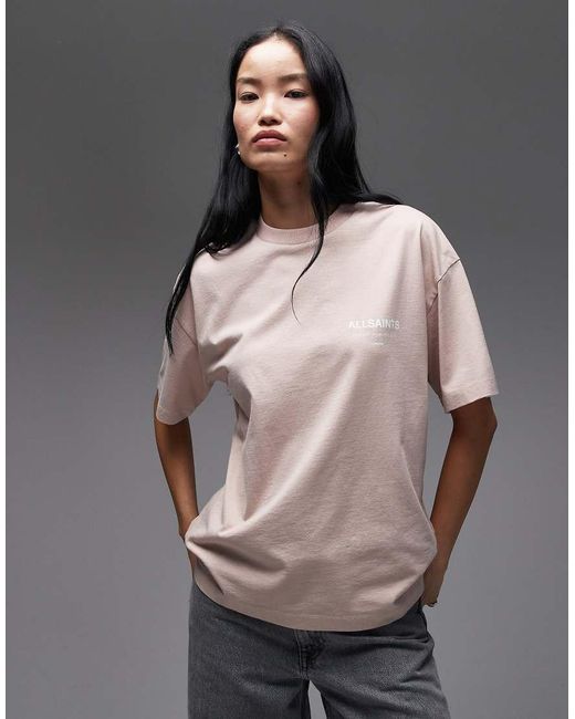 AllSaints Pink Underground Etta T-shirt