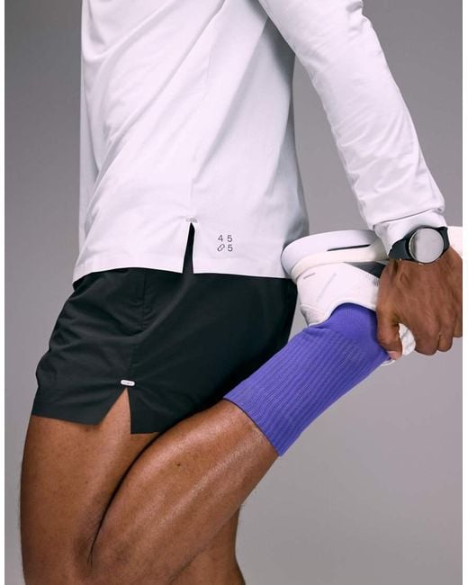 4505 Gray Premium Quick Dry Long Sleeve Running T-shirt With Bonded Seams And Mesh Panel for men