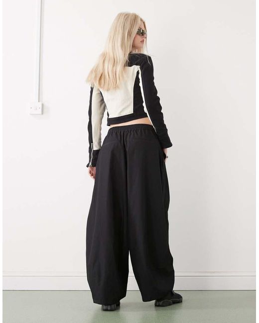 Collusion Black Balloon Leg Trouser