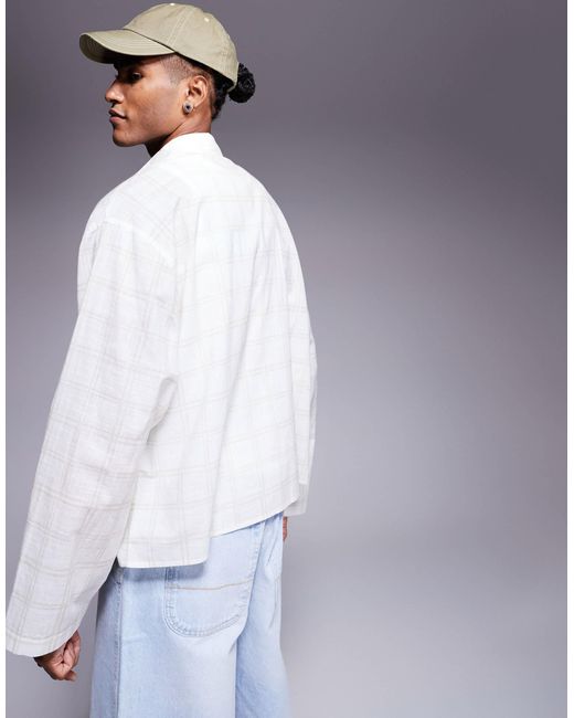 ASOS – boxy fit oversize-hemd in White für Herren