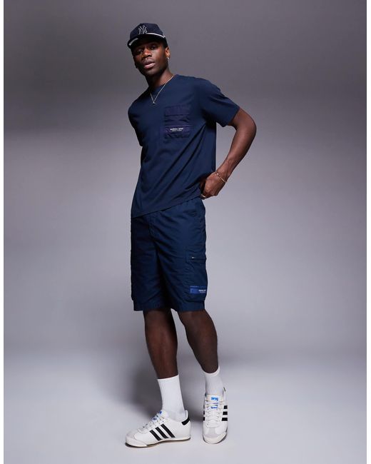 Marshall Artist – seafield – cargo-shorts in Blue für Herren