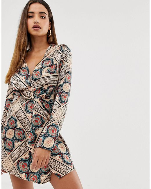 missguided satin dress