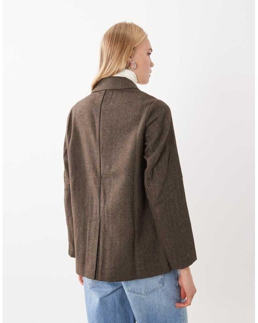 Teen Giacca A Quadri di Mango in Brown