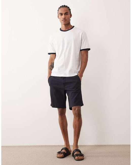 Jack & Jones Gray Regular Fit Chino Shorts for men