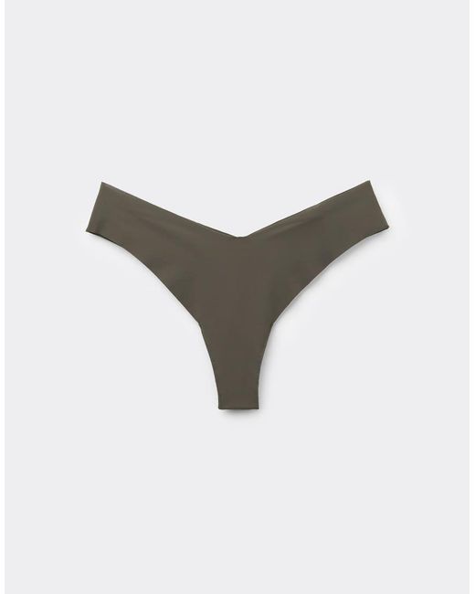 Tezenis Gray High-Leg Laser-Cut Brazilian Briefs