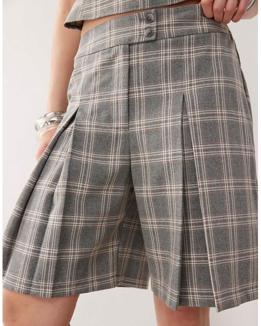 Collusion Multicolor Tailored Co-ord Check Culotte