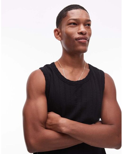 AllSaints Black Denver Vest for men