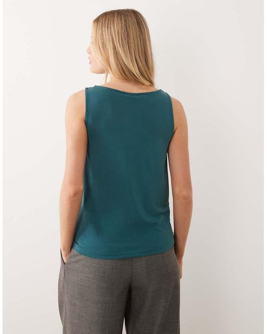 Vila Blue Cowl Neck Sleeveless Top