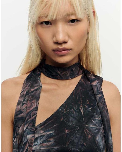 Desigual Black Fitted Asymmetric Top