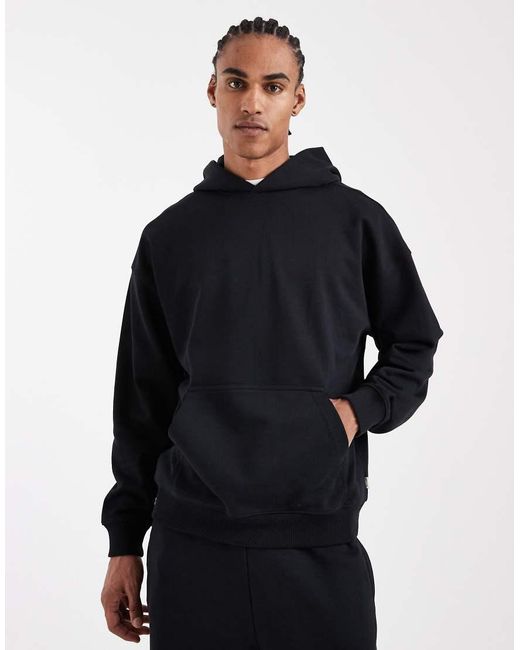 Only & Sons Blue Premium 400gsm Heavyweight Oversized Fit Hoodie Co-ord for men