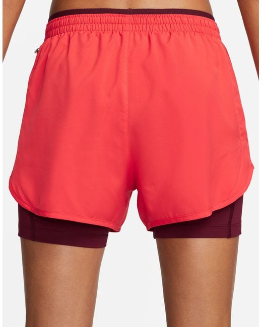 Nike Red Tempo Luxe 2-in-1 Shorts