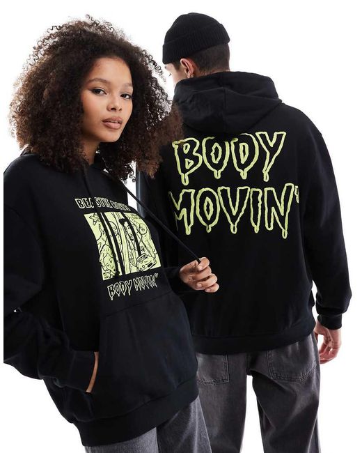 ASOS Black Oversized License Hoodie With Beastie Boys Prints