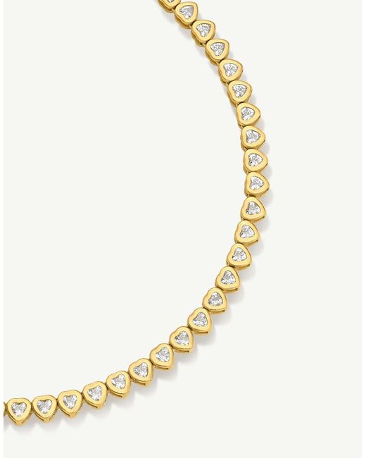 D.Louise Brown Waterproof Heart Tennis Necklace – Tarnish-Free