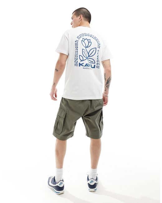 Camiseta hueso con estampado trasero "botanical" Kavu de hombre de color Gray