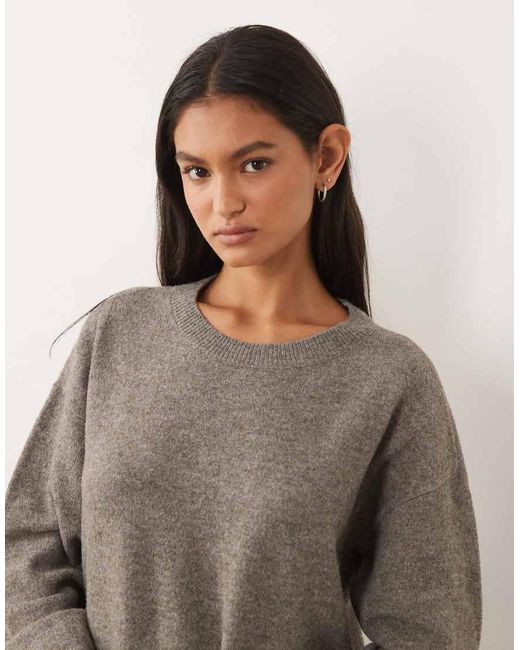 Vila Brown Oversized Knitted Jumper