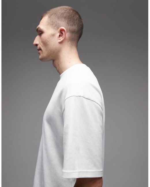 Only & Sons White Relaxed Fit Airflex T-shirt for men