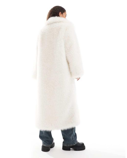 Urbancode White Monster Faux Fur Maxi Coat