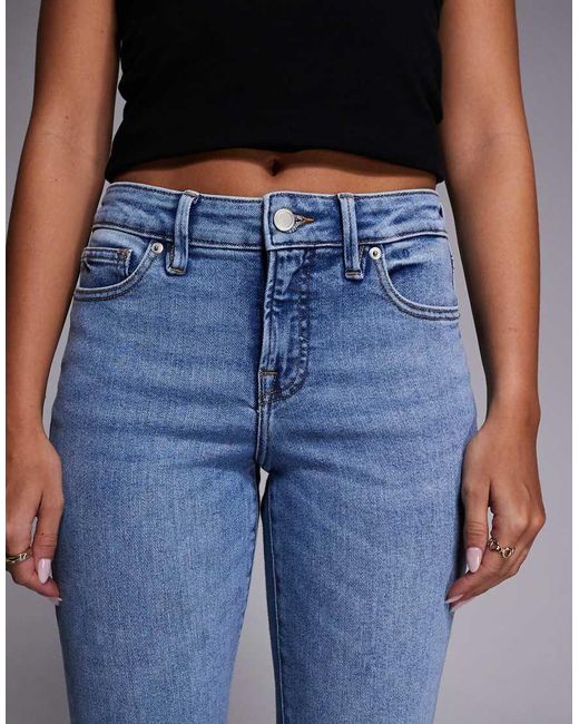 GOOD AMERICAN Blue Low Rise Boot Cut Jeans