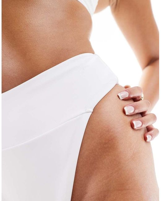 ASOS White Maya Deep Band Ultra High Leg High Waist Bikini Bottom