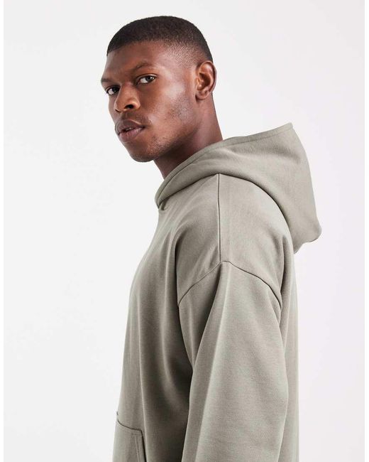 New Look Gray Oversized Hoodie for men