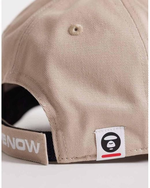 Aape By A Bathing Ape Natural Aape By A Bathing Ape Logo Baseball Cap