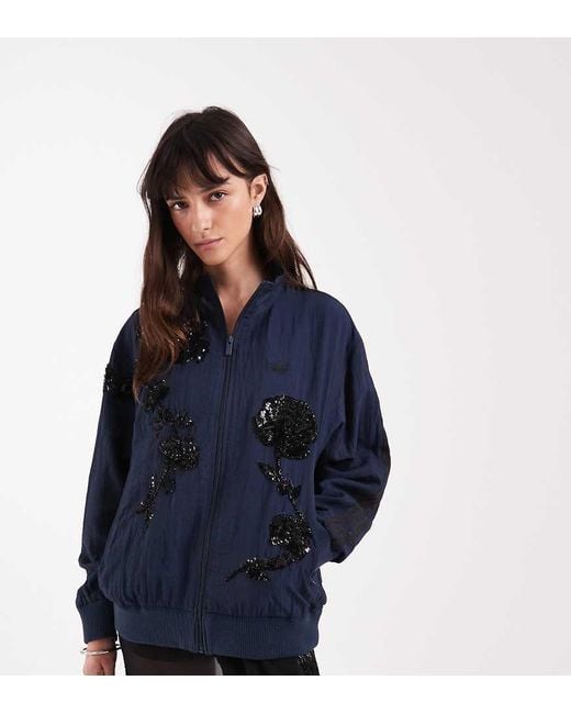 adidas Originals x ASOS Blue Embellished Track Jacket