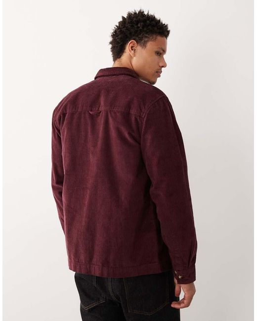 ASOS Red Cord Overshirt for men