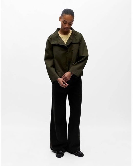 Veste trench à col cheminée foncé Object en coloris Black