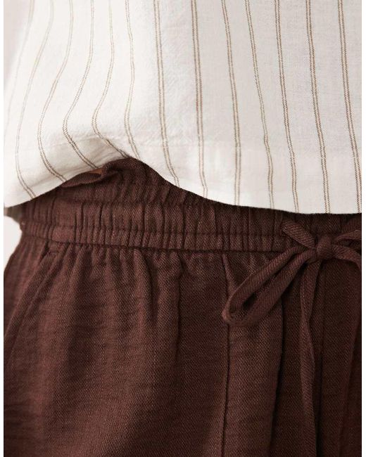 Jdy Brown Mid Waist Shorts