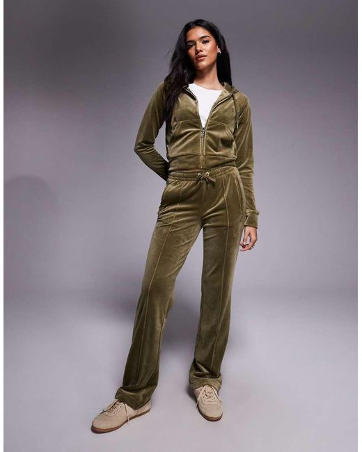 Juicy Couture Green Co-ord Diamante Outline Logo joggers
