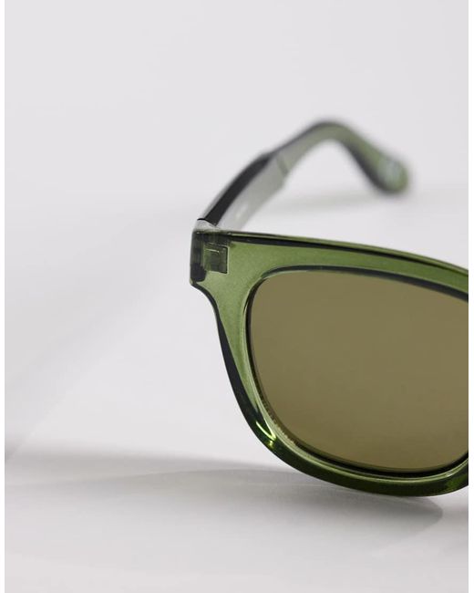ASOS Green Square Sunglasses for men