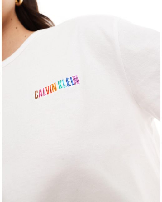 Calvin Klein White Intense Power Pride Cotton Crewneck T-shirt