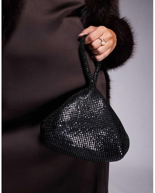 ASOS Mini Clutch Handtas Van Maliën in het Black