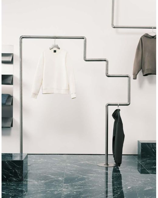 Mango White Cotton Mix Crew Neck Sweatshirt for men