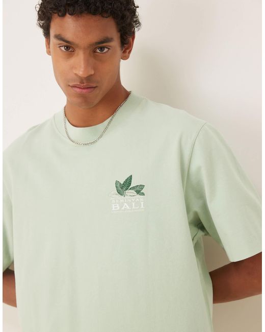 Abercrombie & Fitch Green Location Back Print T-shirt for men